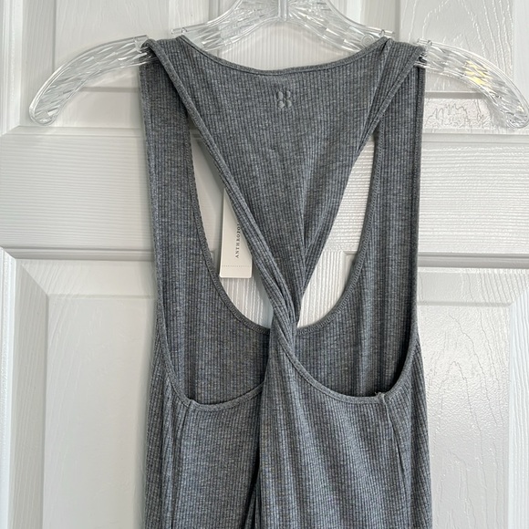 NWT Sweaty Betty Weekend Twist Ribbed Maxi midi dress grey size large - Picture 11 of 13